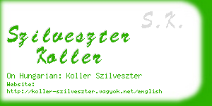 szilveszter koller business card